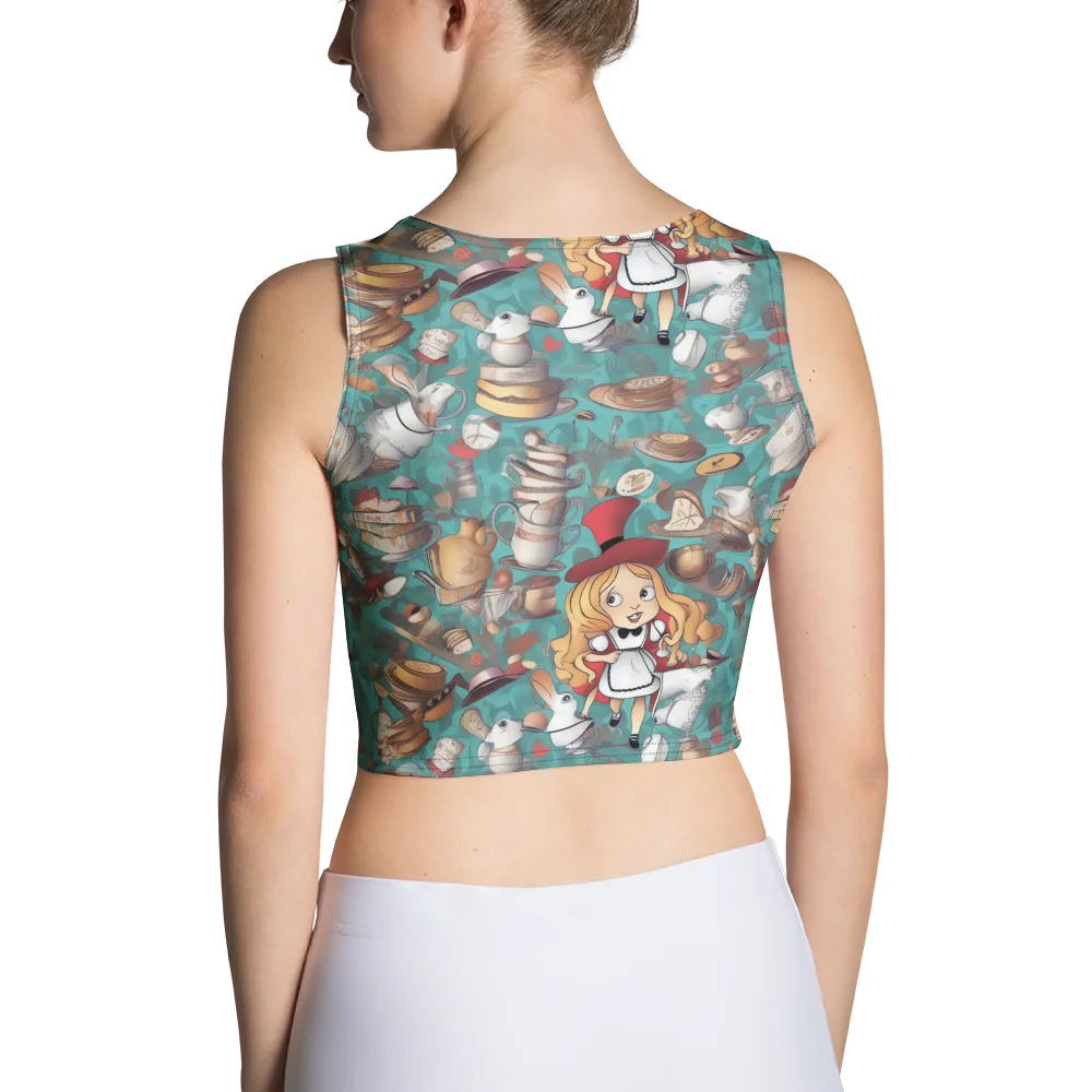 Wonderland Tea Party on Crop Top — Back