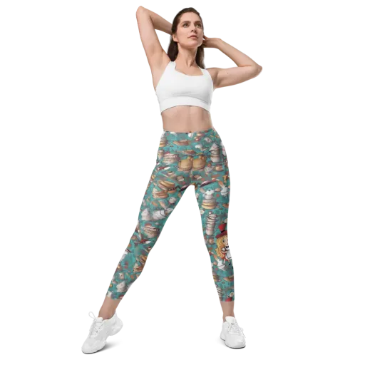 Wonderland Tea Party on a Leggings with Pockets