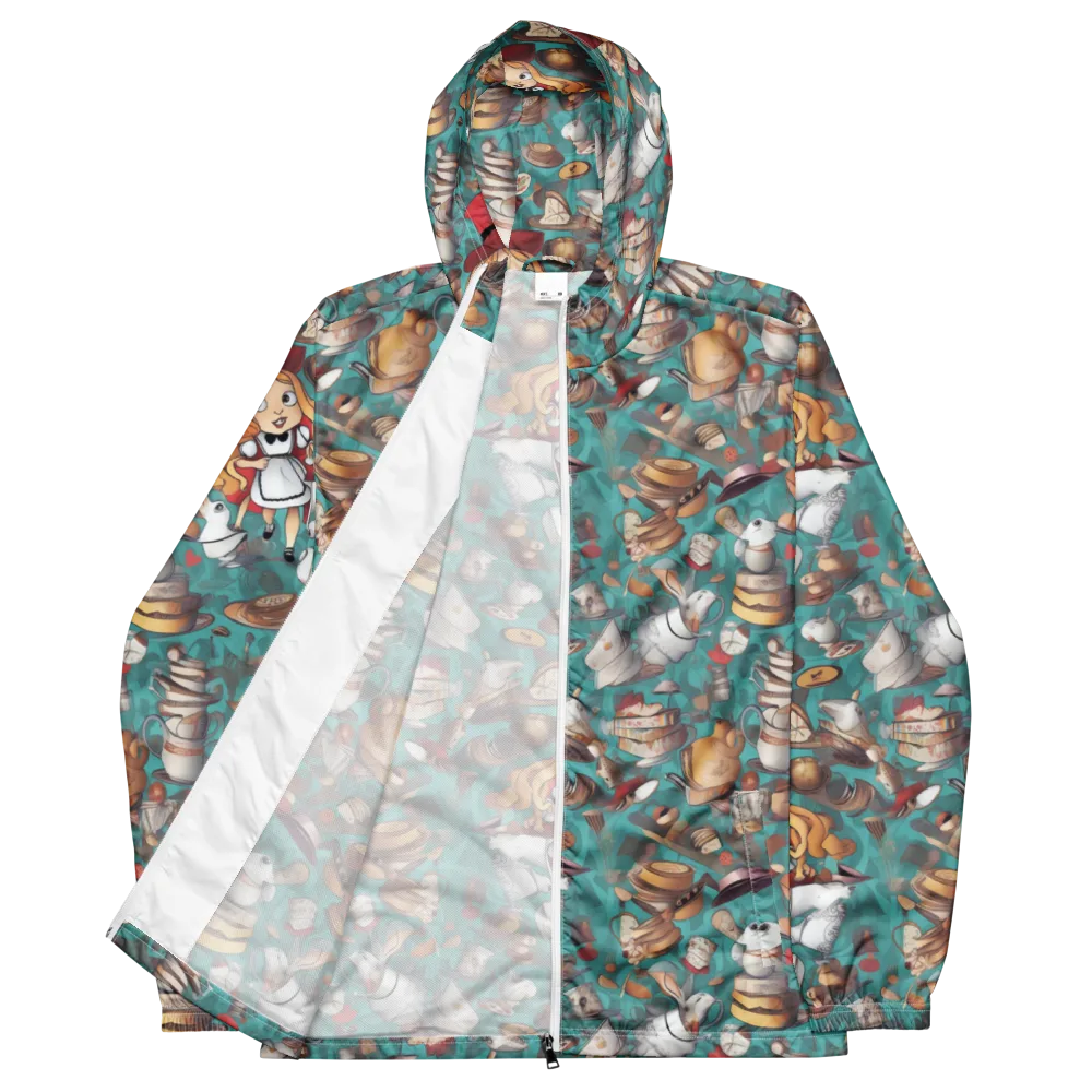 Wonderland Tea Party on Men's Windbreaker — Front
