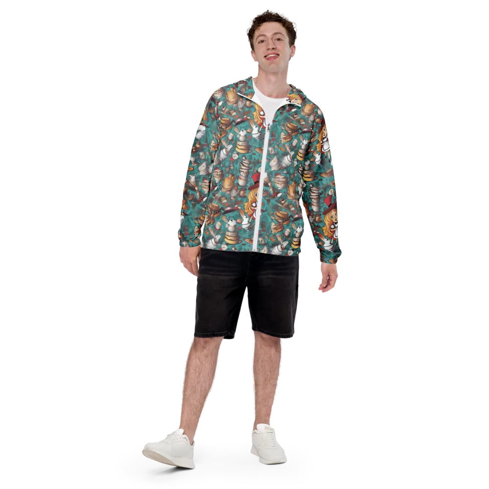 Wonderland Tea Party on Men's Windbreaker — Front