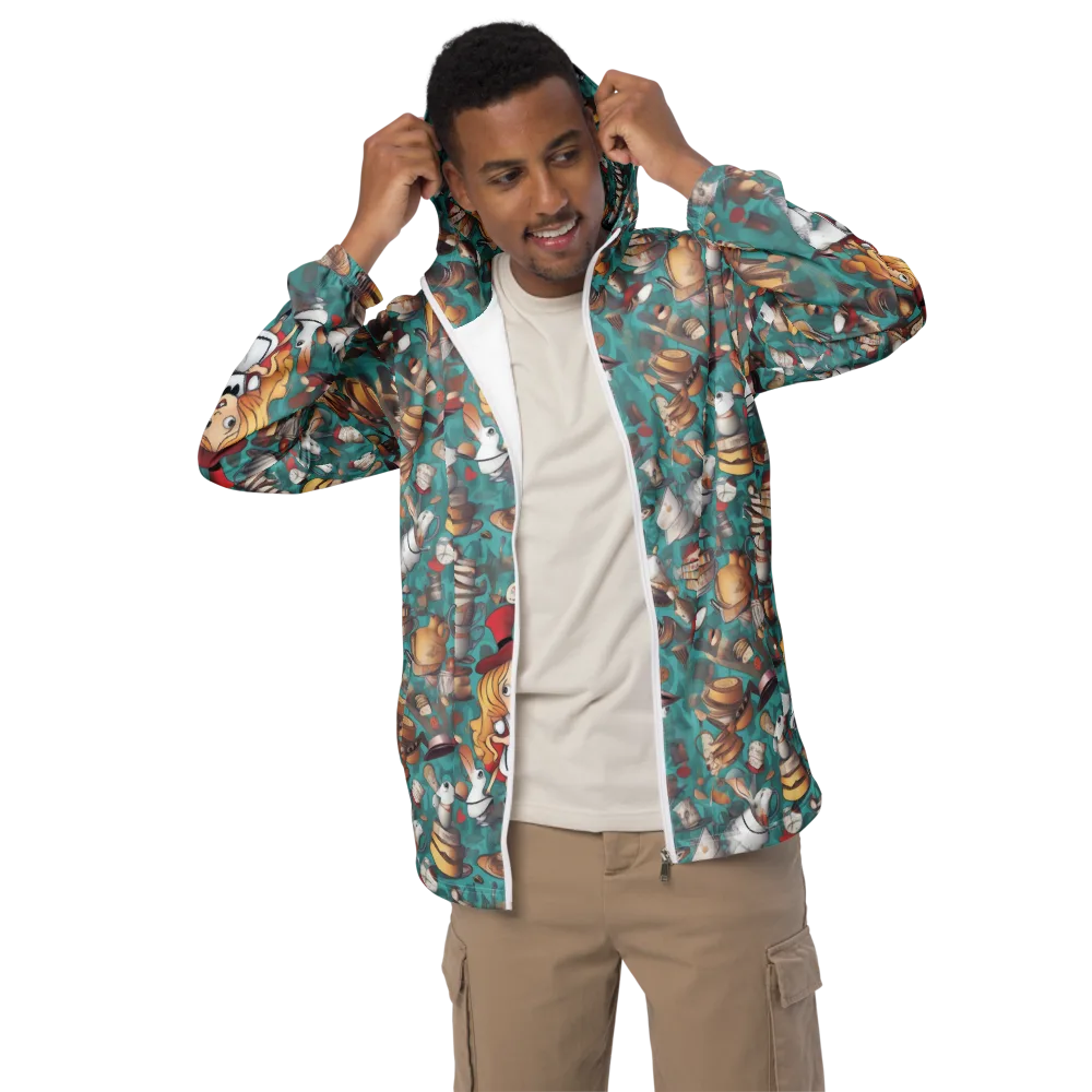 Wonderland Tea Party on Men's Windbreaker — Front