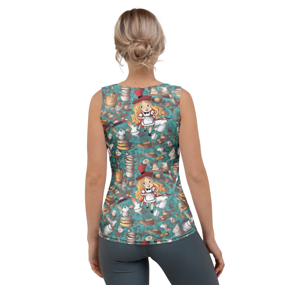 Wonderland Tea Party on Women's Tank Top — Back