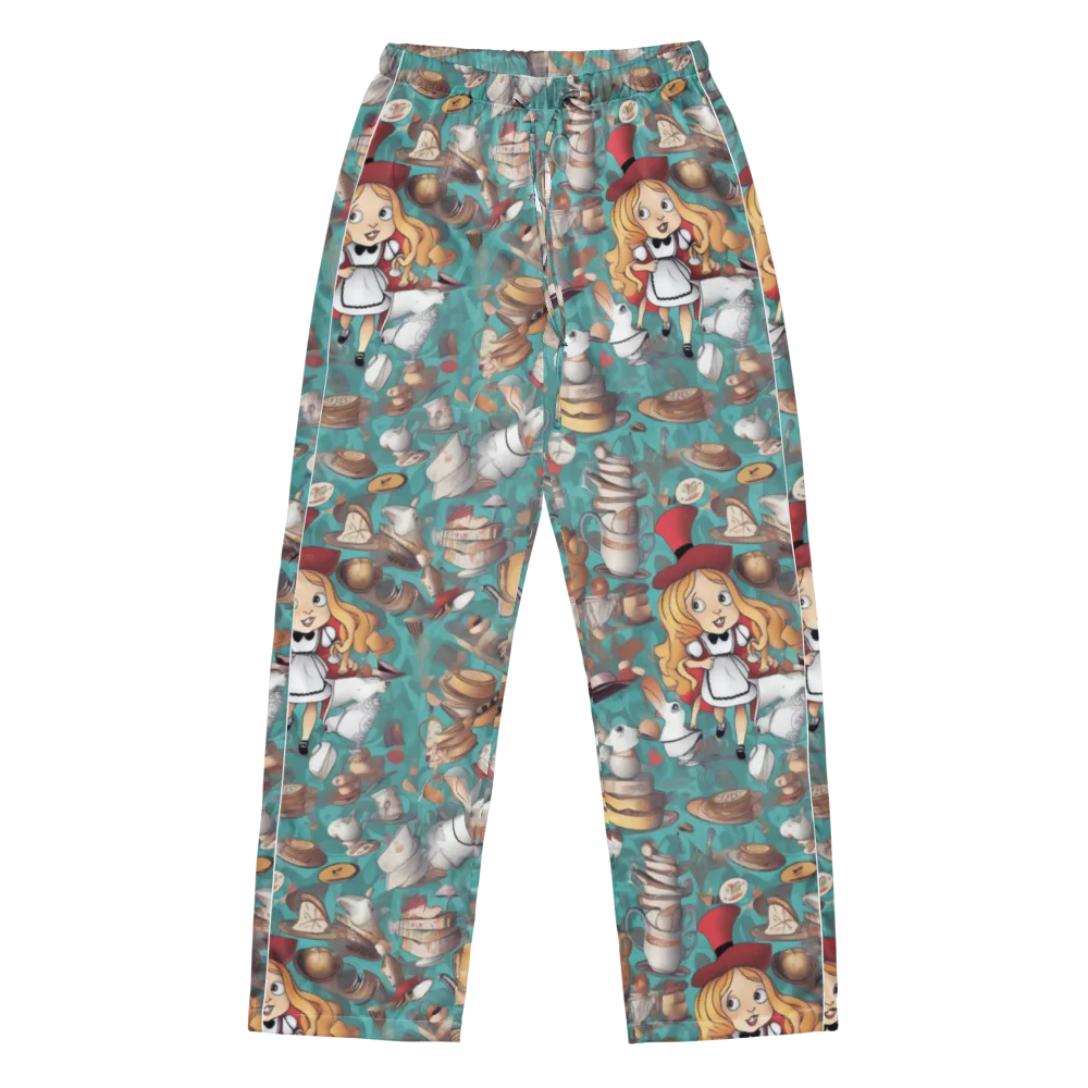 Wonderland Tea Party on Women's Pajama Pants — Front