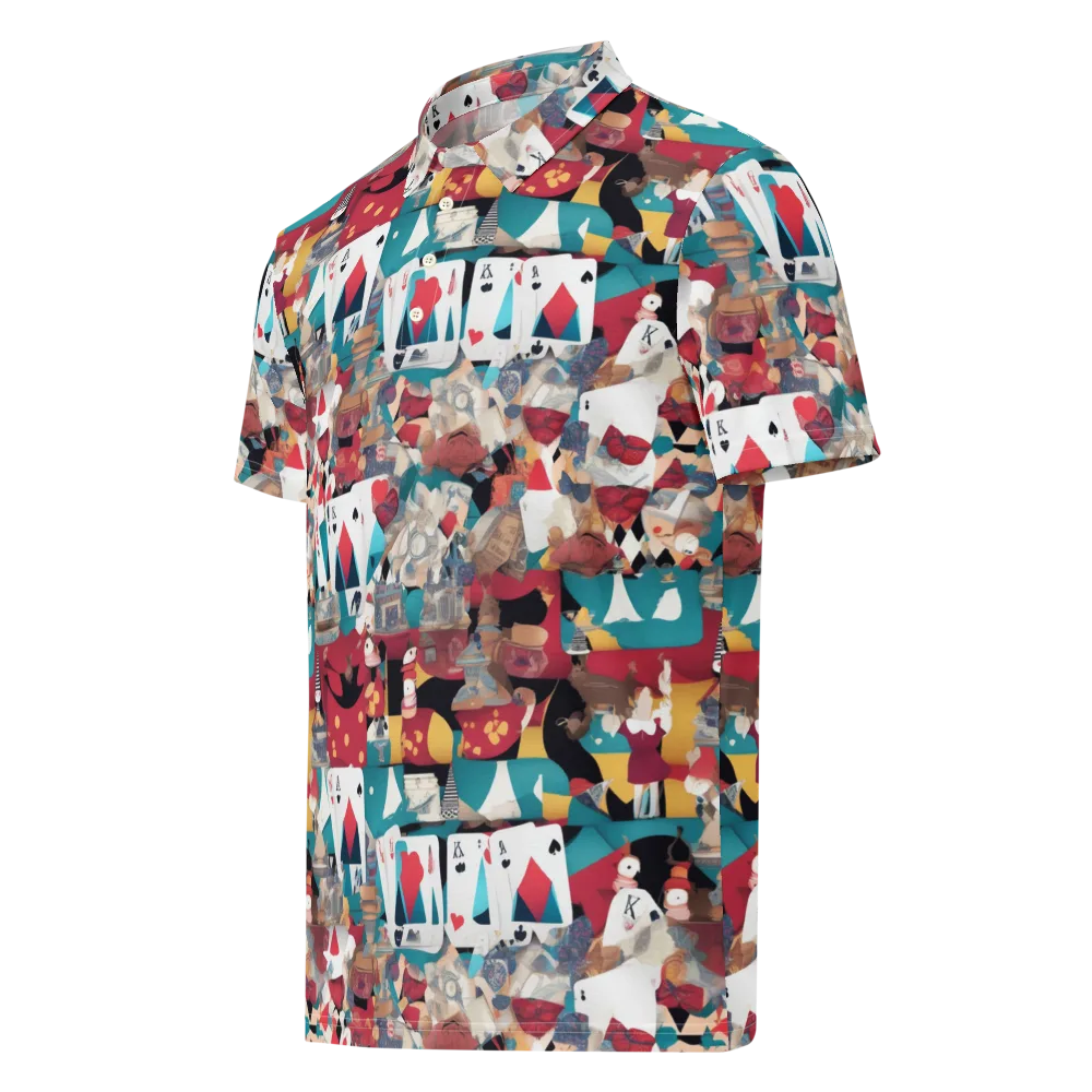 Carnival Solitaire on Men's Slim Fit Polo Shirt — Left Front