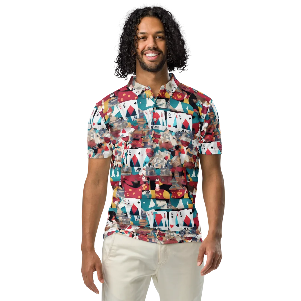 Carnival Solitaire on Men's Slim Fit Polo Shirt — Front