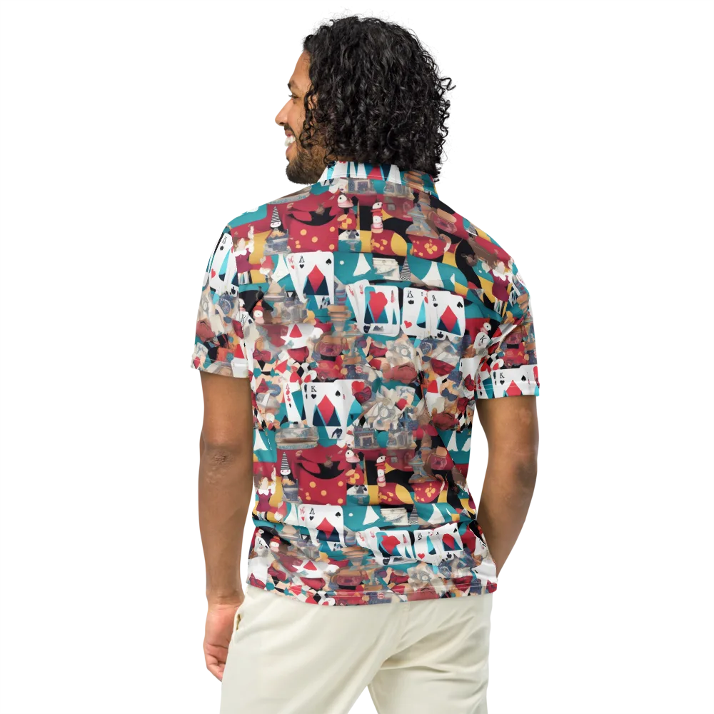 Carnival Solitaire on Men's Slim Fit Polo Shirt — Back