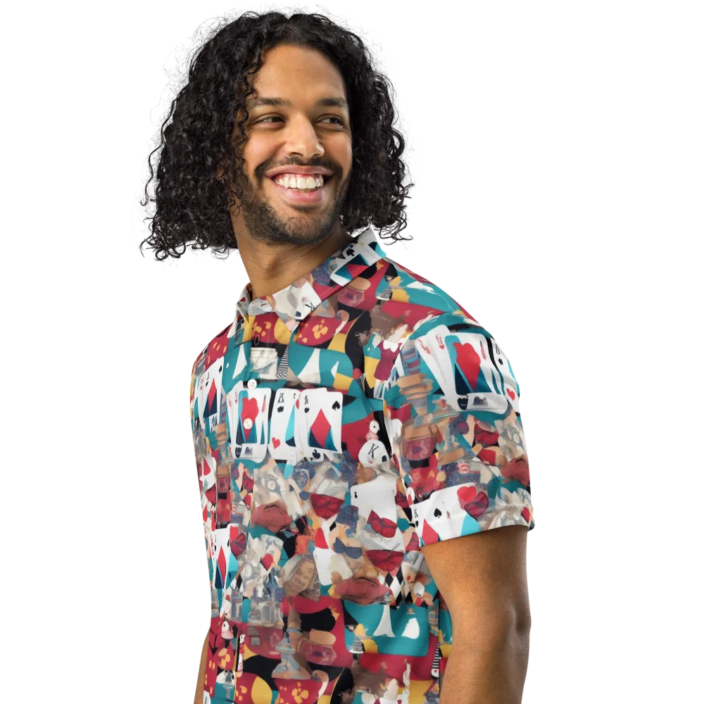 Carnival Solitaire on Men's Slim Fit Polo Shirt — Left Front