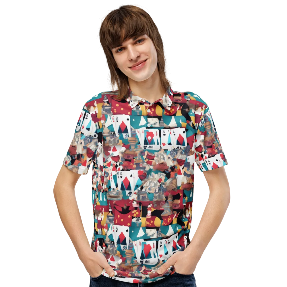 Carnival Solitaire on Men's Slim Fit Polo Shirt — Front