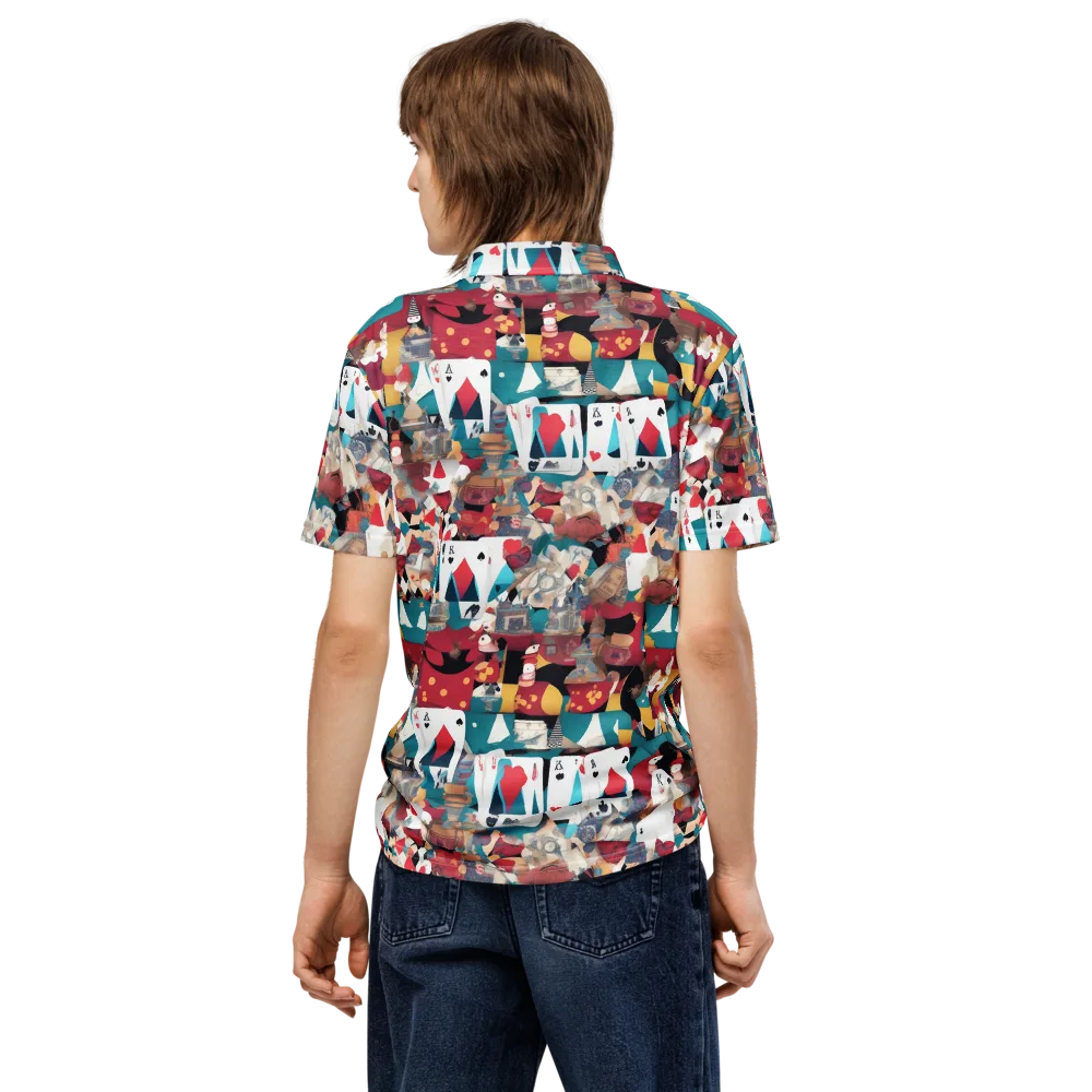 Carnival Solitaire on Men's Slim Fit Polo Shirt — Back