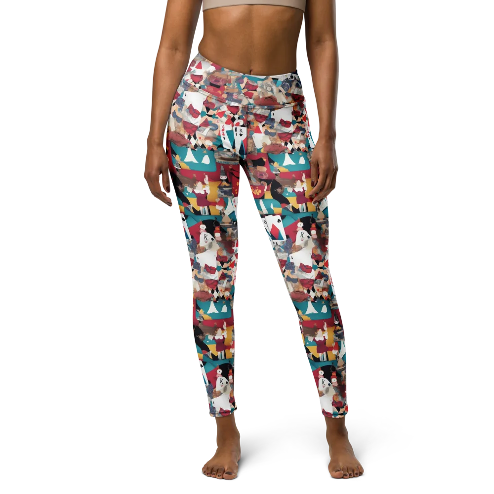 Carnival Solitaire on Yoga Leggings — Front