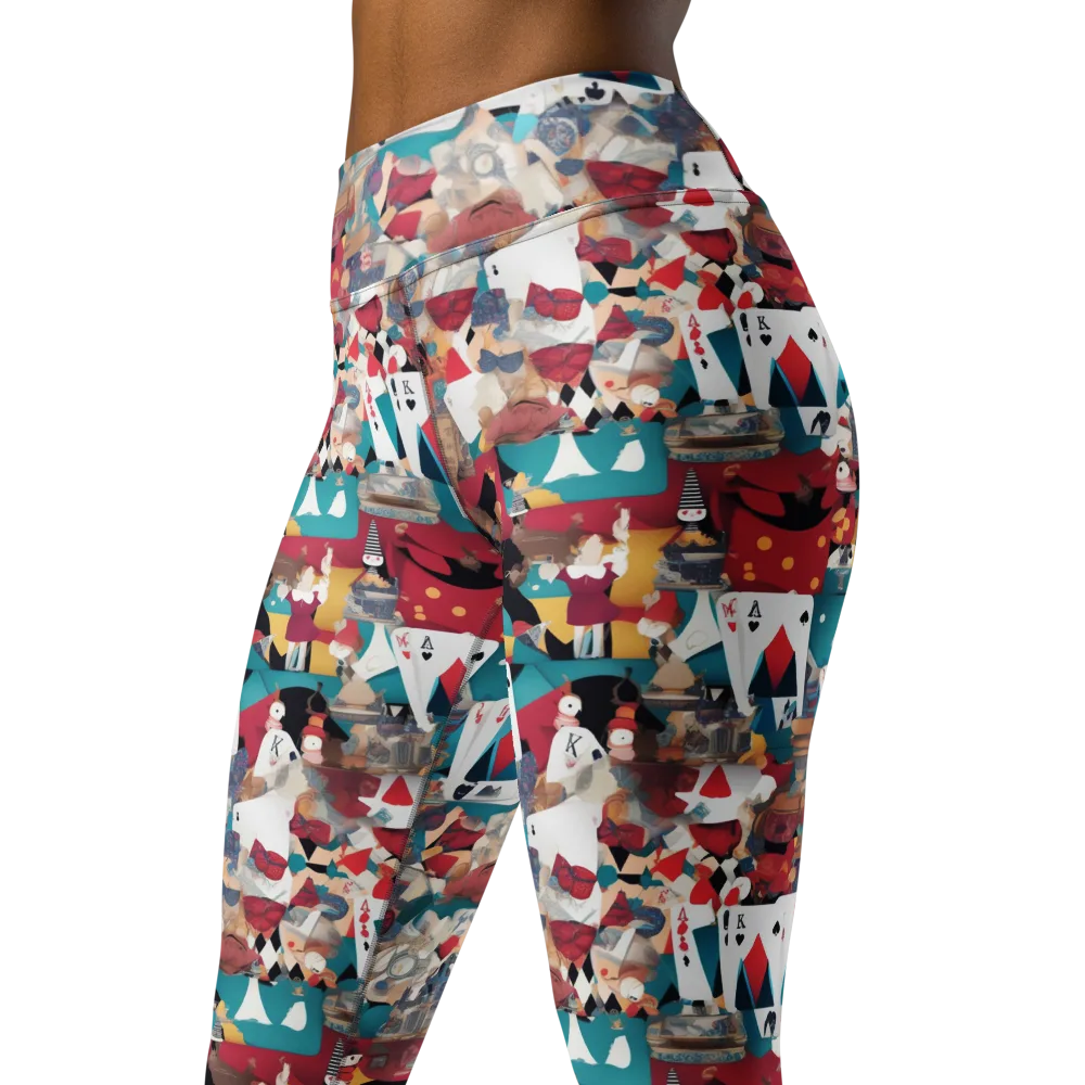 Carnival Solitaire on Yoga Leggings — Left Front