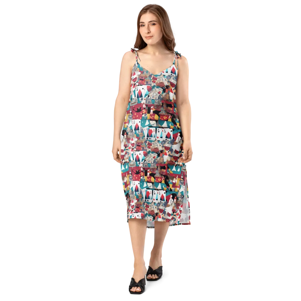 Carnival Solitaire on Slip Dress — Front