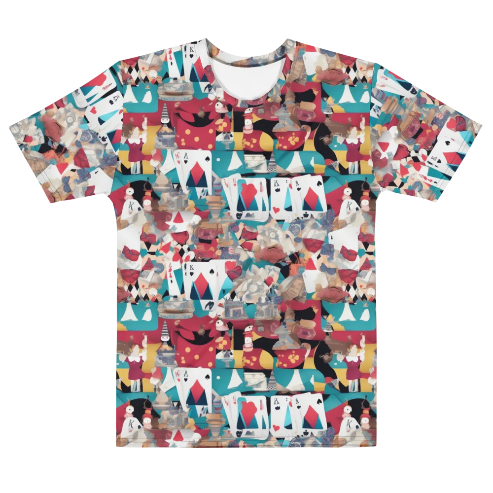 Carnival Solitaire on Men's Cotton Crew Neck T-Shirt — Front