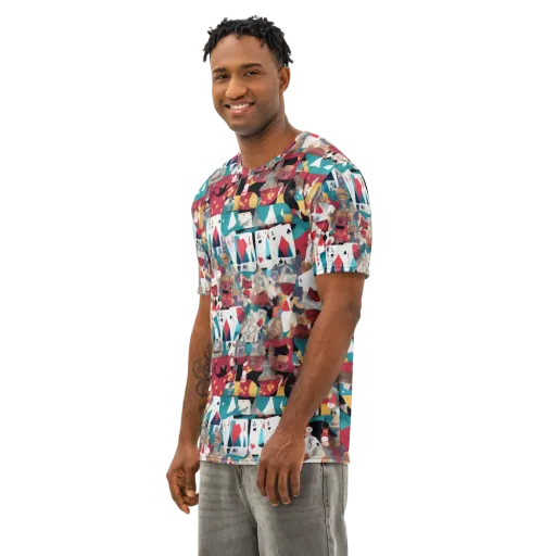 Carnival Solitaire on a Men's Cotton Crew Neck T-Shirt