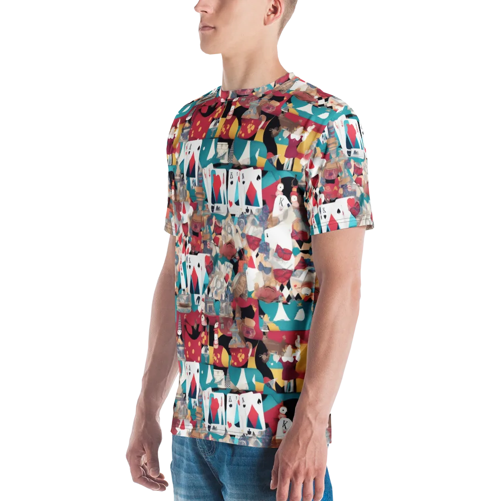 Carnival Solitaire on Men's Crew Neck T-Shirt — Left