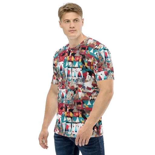 Carnival Solitaire on a Men's Crew Neck T-Shirt