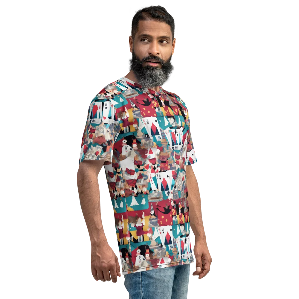 Carnival Solitaire on Men's Crew Neck T-Shirt — Right