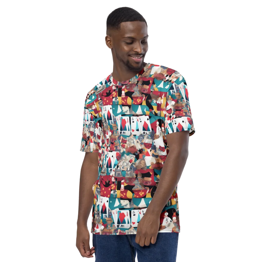 Carnival Solitaire on Men's Crew Neck T-Shirt — Left