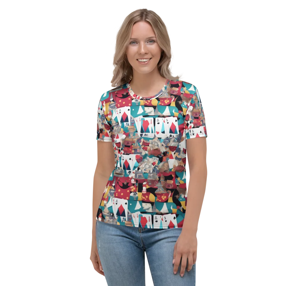 Carnival Solitaire on Women's Crew Neck T-Shirt — Front