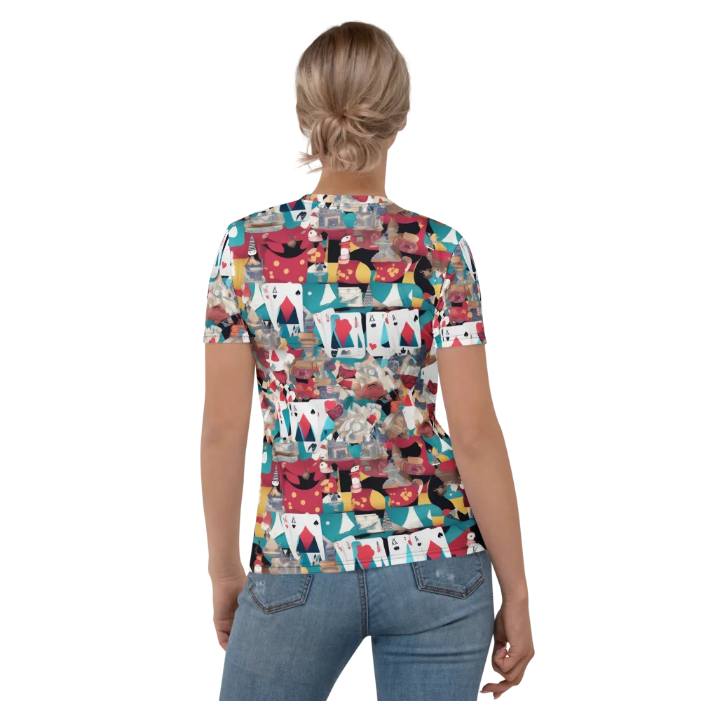 Carnival Solitaire on Women's Crew Neck T-Shirt — Back