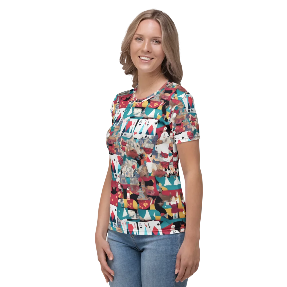 Carnival Solitaire on Women's Crew Neck T-Shirt — Left