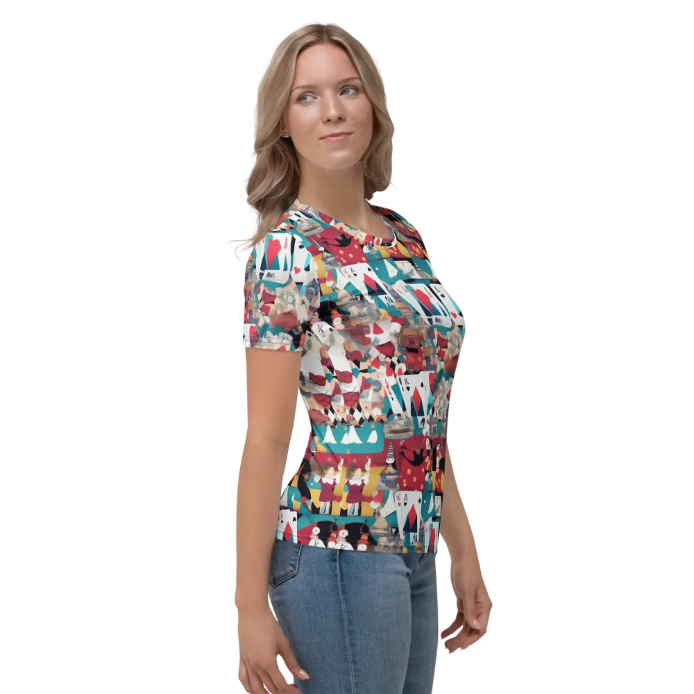 Carnival Solitaire on Women's Crew Neck T-Shirt — Right