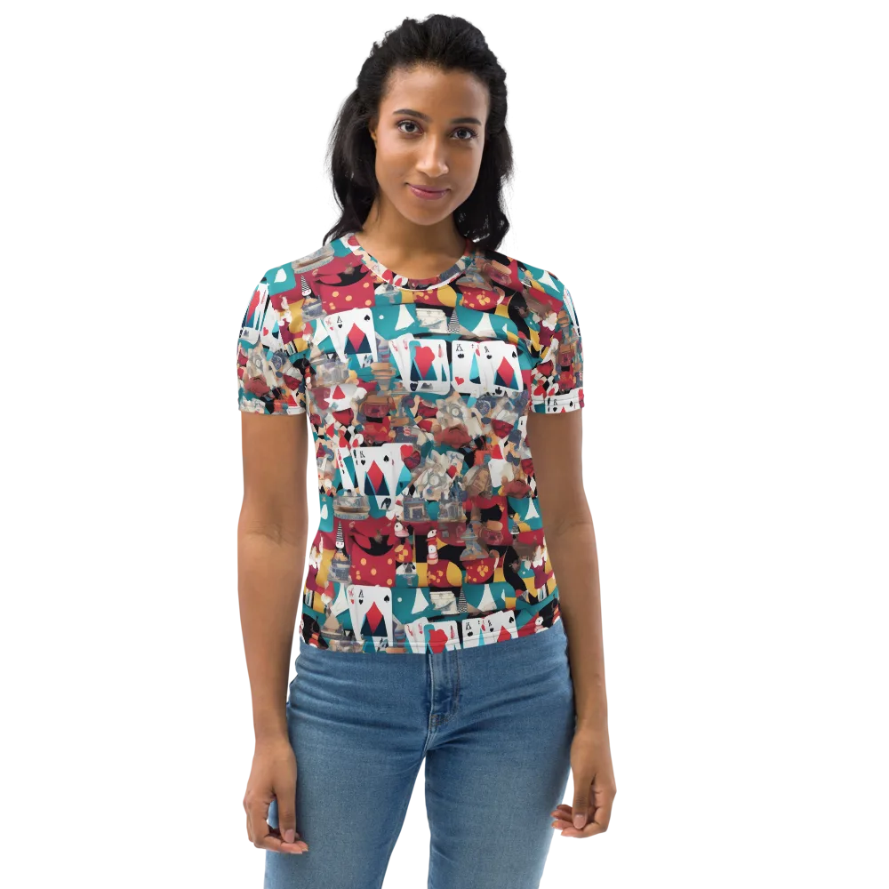 Carnival Solitaire on Women's Crew Neck T-Shirt — Front