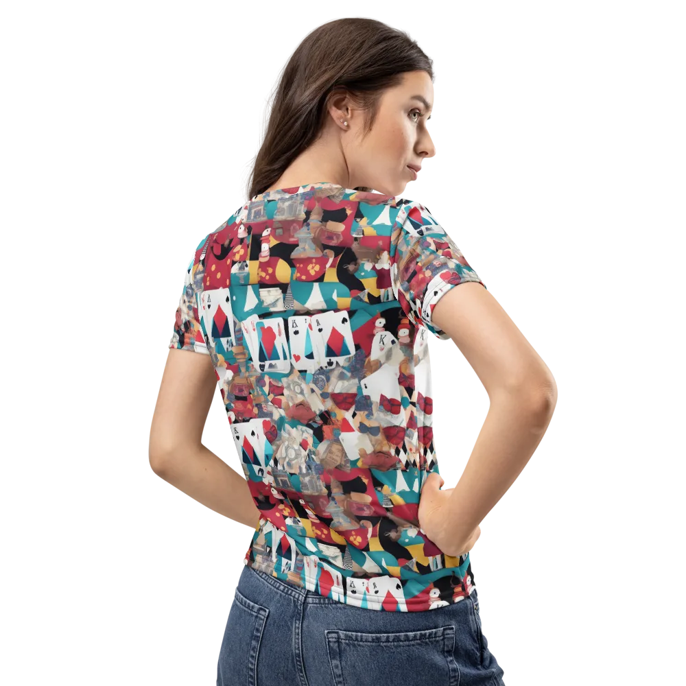 Carnival Solitaire on Women's Crew Neck T-Shirt — Back