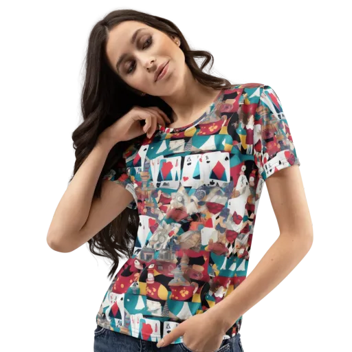 Carnival Solitaire on a Women's Crew Neck T-Shirt