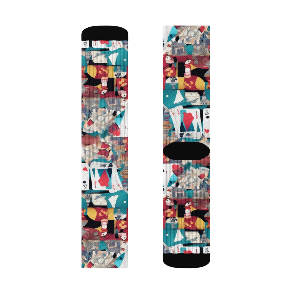Carnival Solitaire on Socks — Left Sock