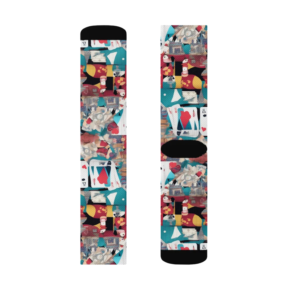 Carnival Solitaire on Socks — Right Sock