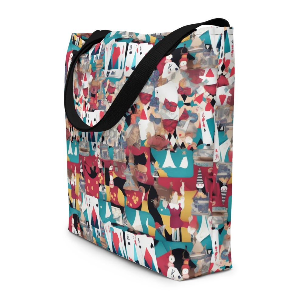 Carnival Solitaire on Large Tote Bag W/ Pocket — Front