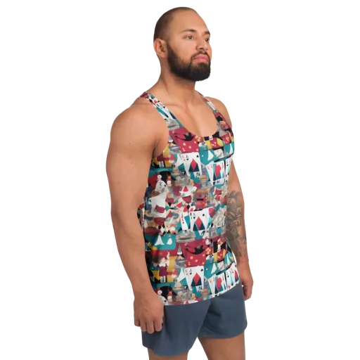 Carnival Solitaire on a Men's Tank Top