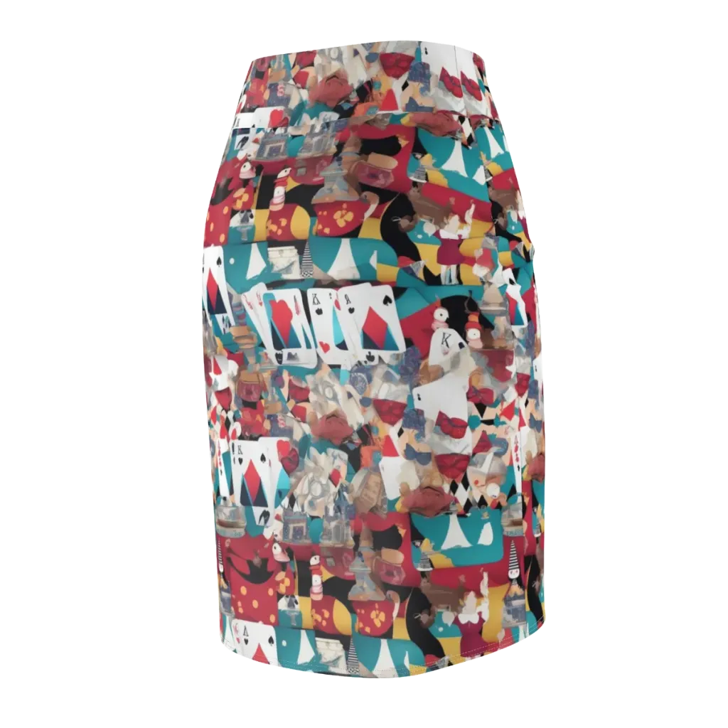 Carnival Solitaire on Pencil Skirt — Back Side