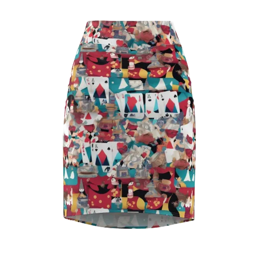 Carnival Solitaire on a Pencil Skirt