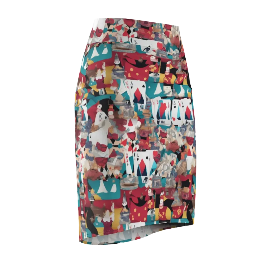 Carnival Solitaire on Pencil Skirt — Front Side