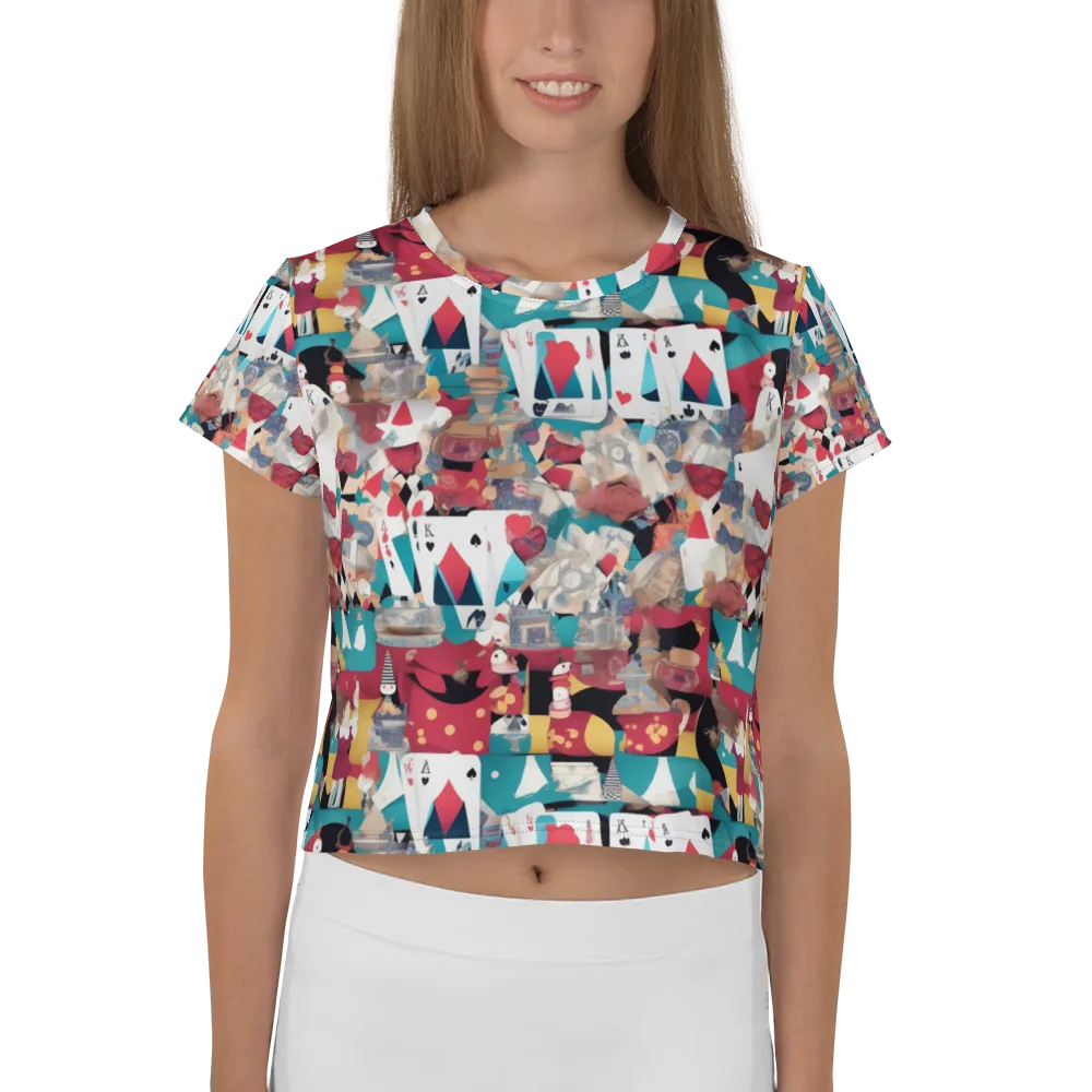 Carnival Solitaire on Crop Tee — Front
