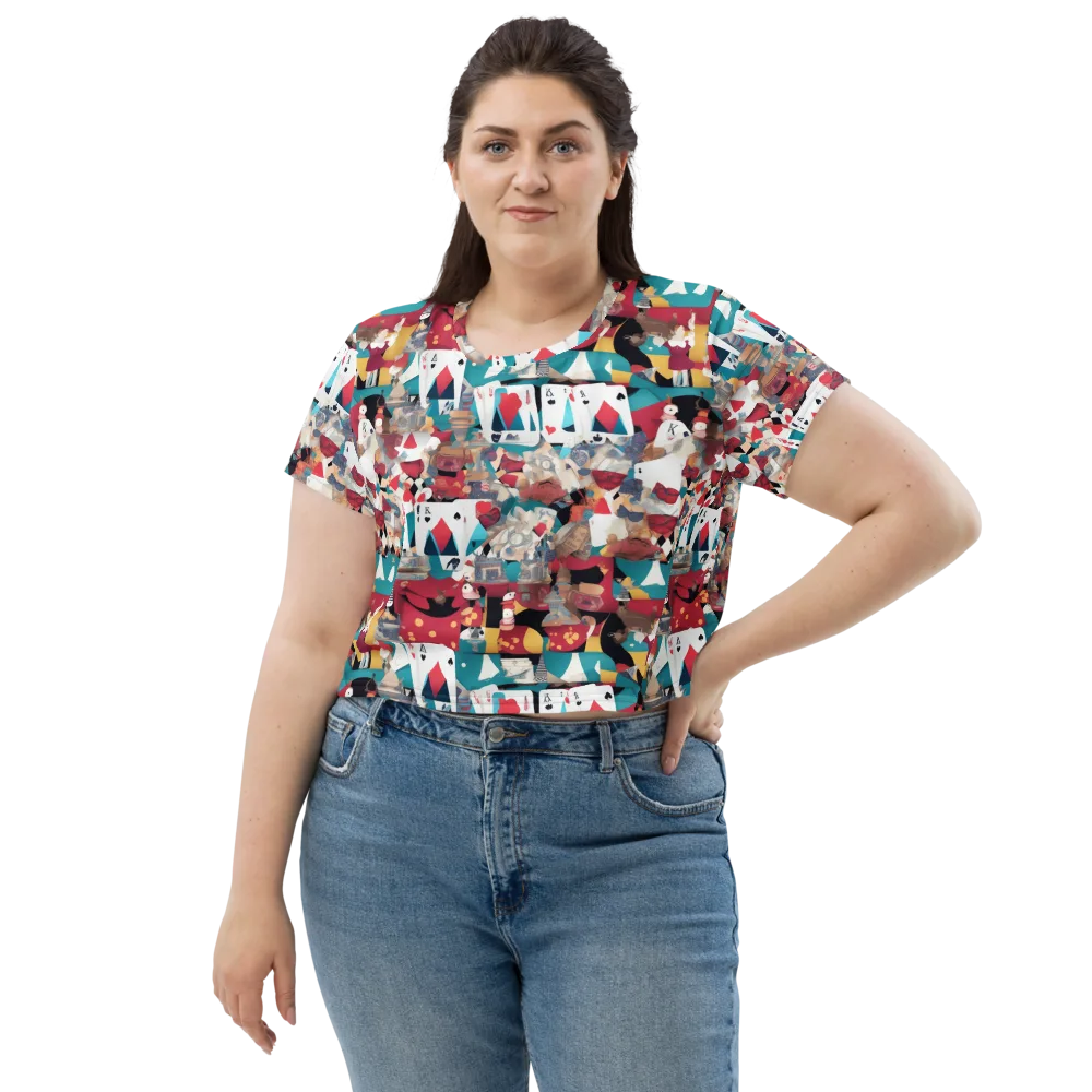 Carnival Solitaire on Crop Tee — Front