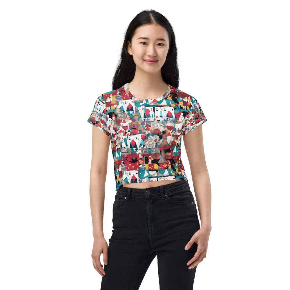 Carnival Solitaire on Crop Tee — Front