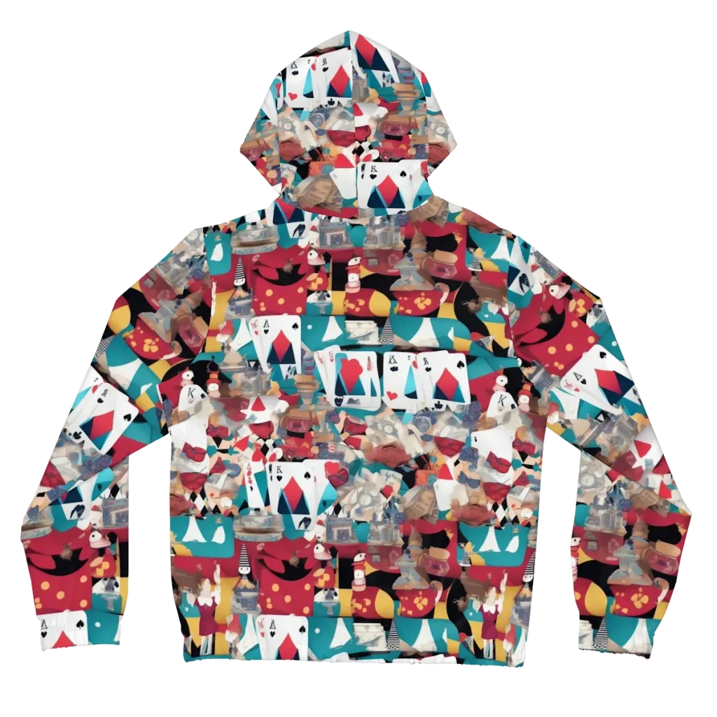 Carnival Solitaire on Women's Full-Zip Hoodie — Back