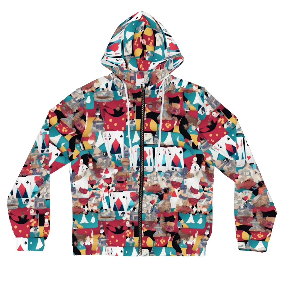 Carnival Solitaire on Women's Full-Zip Hoodie — Front
