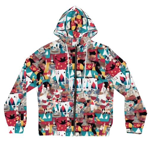 Carnival Solitaire on a Women's Full-Zip Hoodie