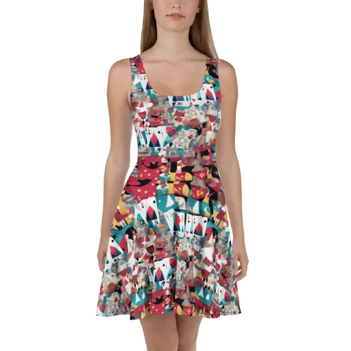 Carnival Solitaire on a Skater Dress