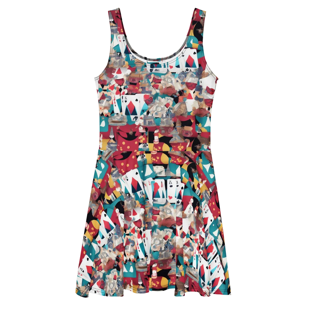 Carnival Solitaire on Skater Dress — Front