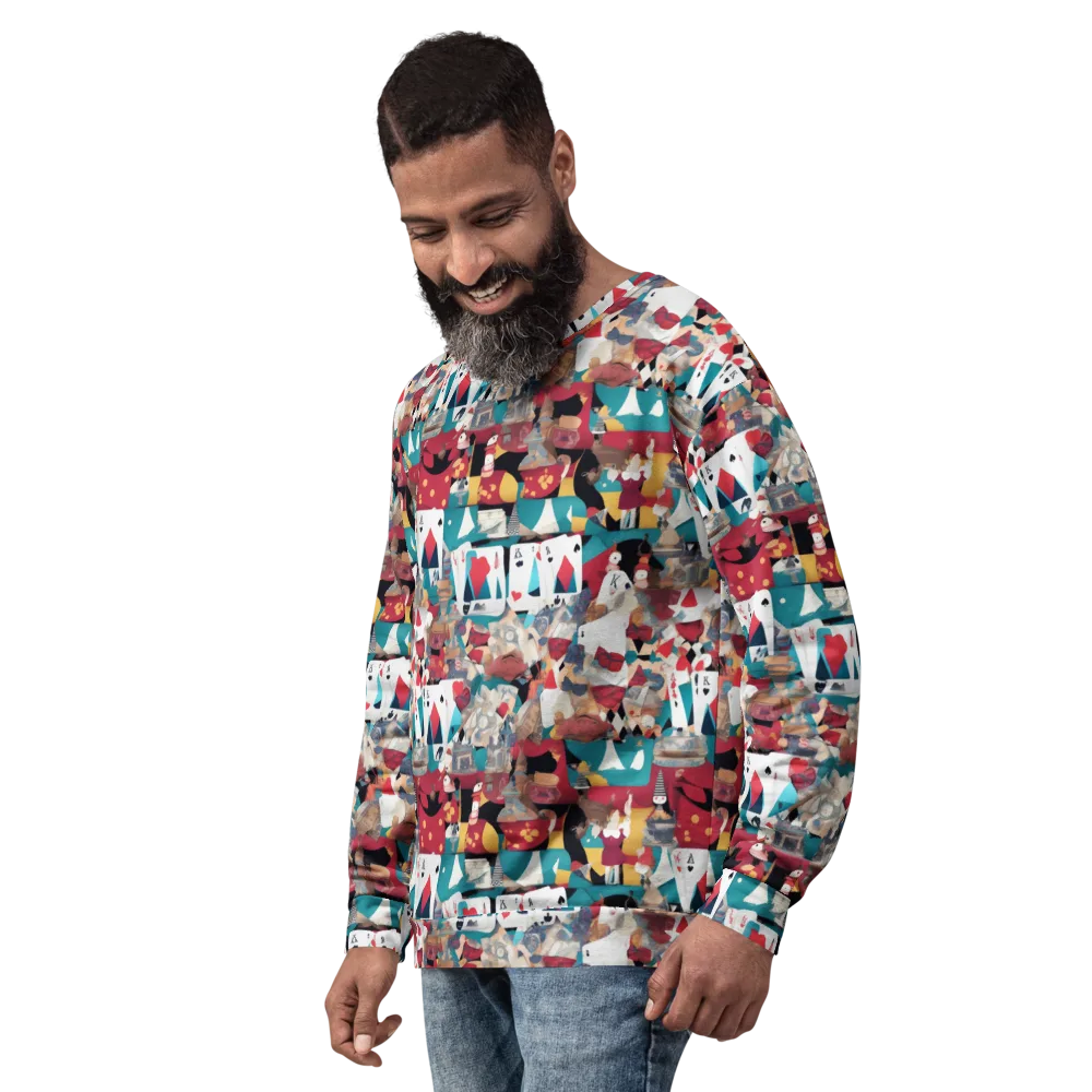 Carnival Solitaire on Sweatshirt — Left Front