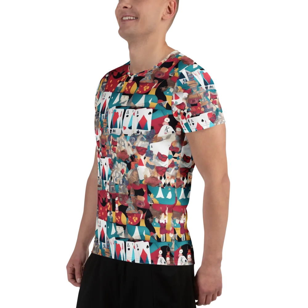 Carnival Solitaire on Men's Athletic T-Shirt — Left