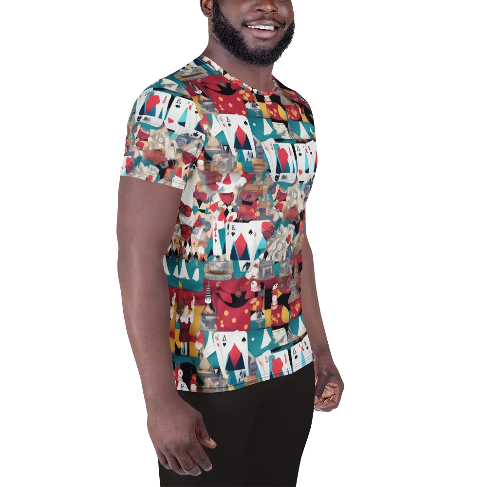 Carnival Solitaire on Men's Athletic T-Shirt — Right