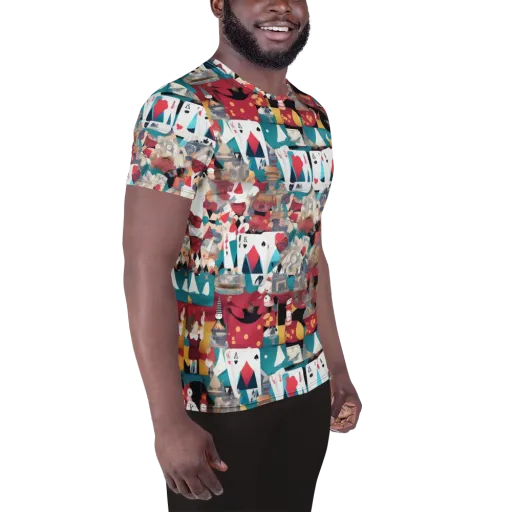 Carnival Solitaire on a Men's Athletic T-Shirt