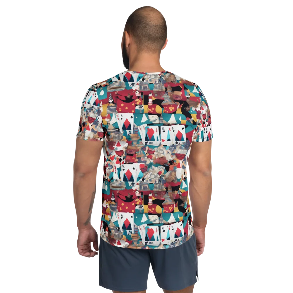 Carnival Solitaire on Men's Athletic T-Shirt — Back