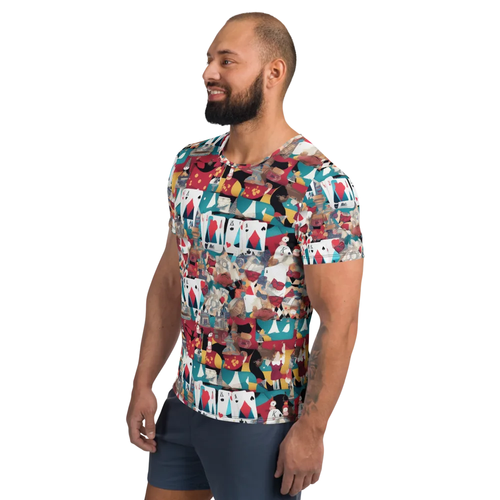 Carnival Solitaire on Men's Athletic T-Shirt — Left